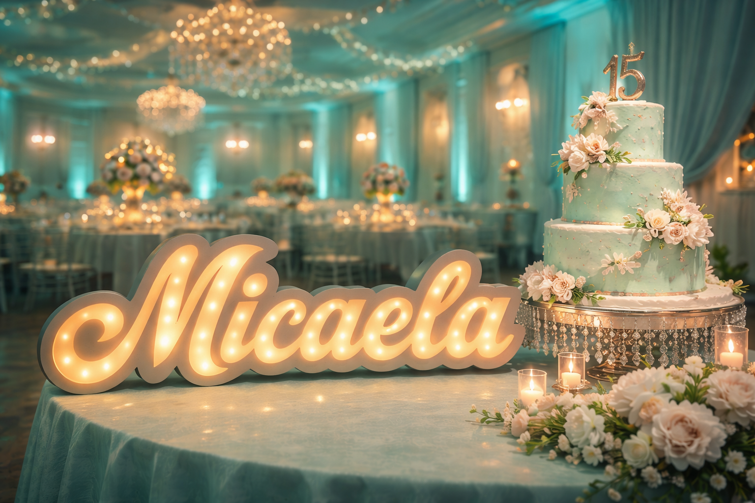 Nombres en Cursiva Luminoso